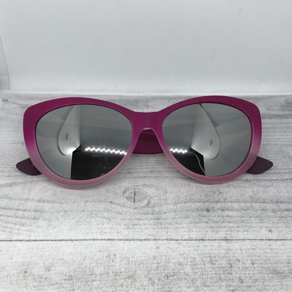 Adrienne Vittadini Ombre Sunglasses Mirrored Pink Purple